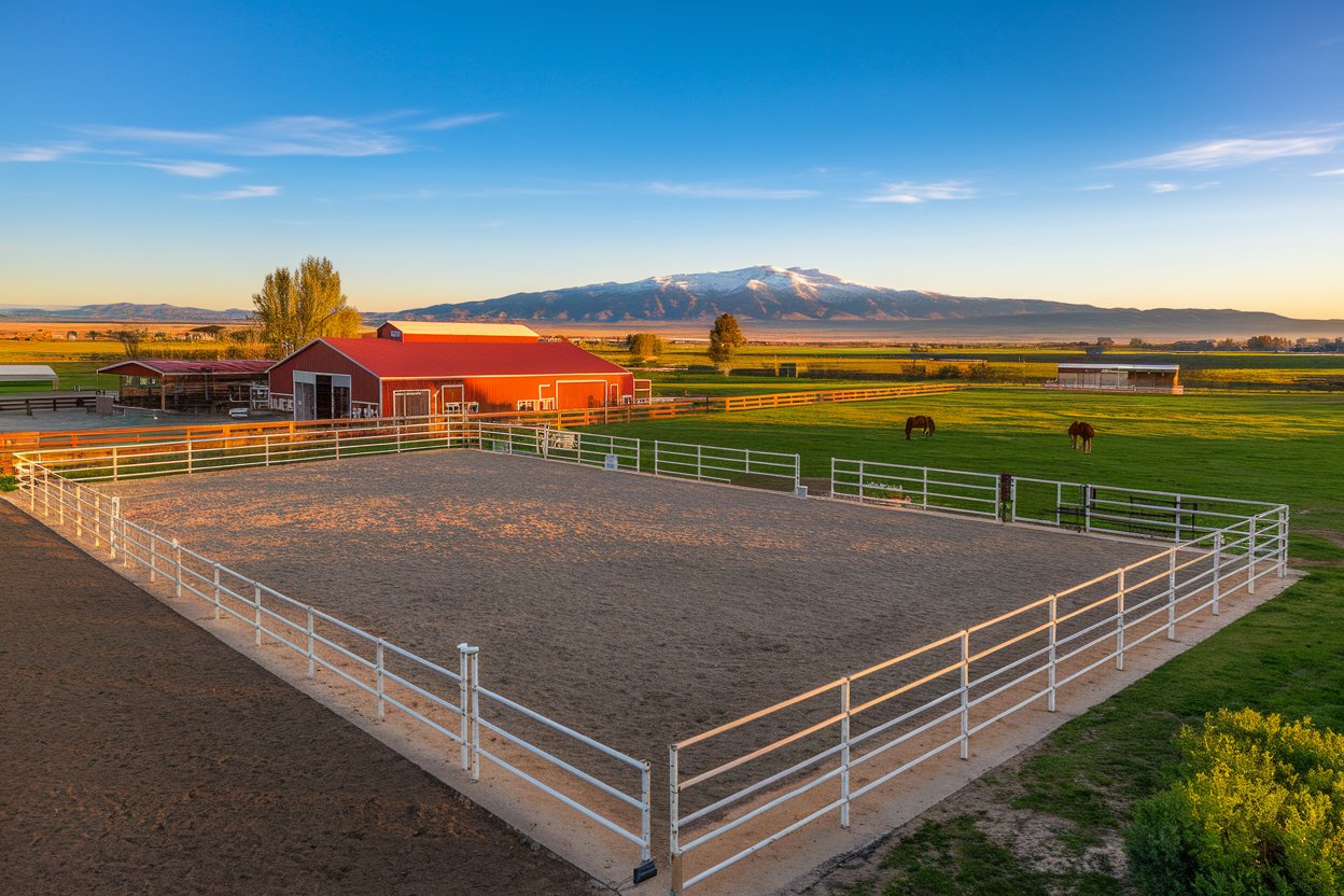 Idaho horse property for sale with riding arena and mountain views