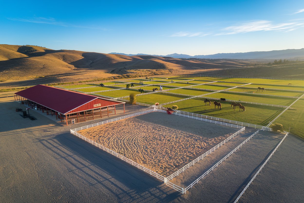 Income-generating horse property with barn, arena, and hay fields in Oregon