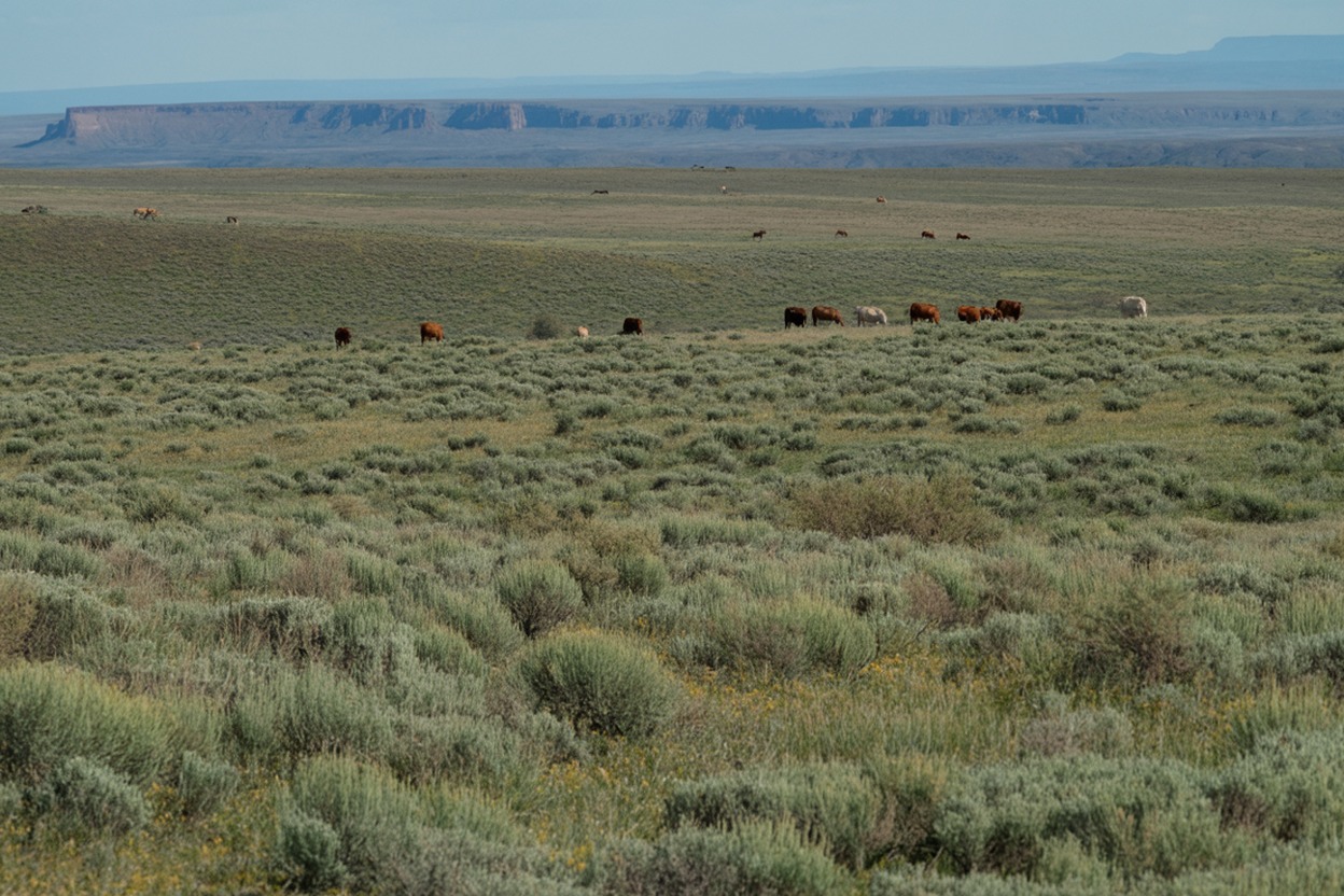 Open BLM rangeland in the Owyhee high desert of Eastern Oregon with sagebrush and distant buttes